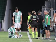 Partido Córdoba CF - CD Castellón en el Nuevo Arcángel (En la imagen, Pedro Ortíz y Theo Zidane)