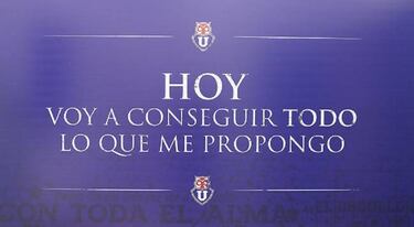 Los 6 emotivos afiches que Hoyos pegó en el camarín de la U