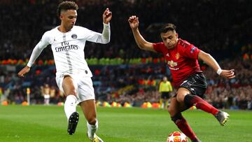 El jugador chileno del Manchester United, Alexis S&aacute;nchez, durante un partido.