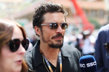 Orlando Bloom durante el Gran Premio de Mónaco de la Fórmula 1.