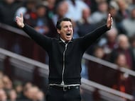 Soccer Football - Premier League - Aston Villa v Sunderland - Villa Park, Birmingham, Britain - April 19, 2026 Aston Villa manager Unai Emery reacts Action Images via Reuters/Paul Childs EDITORIAL USE ONLY. NO USE WITH UNAUTHORIZED AUDIO, VIDEO, DATA, FIXTURE LISTS, CLUB/LEAGUE LOGOS OR 'LIVE' SERVICES. ONLINE IN-MATCH USE LIMITED TO 120 IMAGES, NO VIDEO EMULATION. NO USE IN BETTING, GAMES OR SINGLE CLUB/LEAGUE/PLAYER PUBLICATIONS. PLEASE CONTACT YOUR ACCOUNT REPRESENTATIVE FOR FURTHER DETAILS..