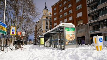 Madrid capital after the storm Filomena, Monday, January 11, 2021