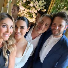 Anahí comparte foto con Christian y Christopher en la boda de Maite Perroni