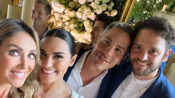 Anahí comparte foto con Christian y Christopher en la boda de Maite Perroni