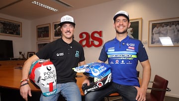 Lorenzo Santolino (Sherco) y Javi Vega (Kove) visitan AS antes de su participación en el Dakar.
