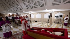 Why does the Pope have a bruise on his face? The dark mark sparking a wave of speculation