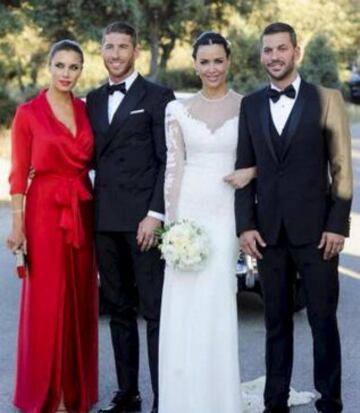 Sergio Ramos en la boda de su hermano.