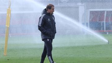 Arrasate durante un entrenamiento.