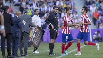 Jo&atilde;o F&eacute;lix fue sustituido por Correa en el partido contra el Valladolid.