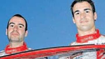 <b>PAREJA ESPAÑOLA. </b>Xevi Pons (izquierda) junto a Dani Sordo.