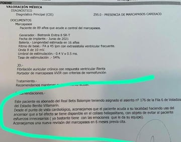 El informe del cardiólogo.