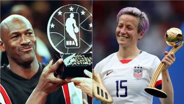 La dos veces campeona del mundo con USA femenil, Megan Rapinoe, habló sobre el deportista que fungió como el héroe de su infancia, Michael Jordan.