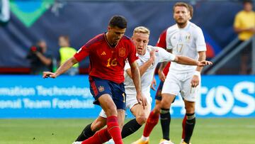 Rodri, en el partido ante Italia.