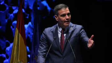 17-05-2021 El presidente del Gobierno, Pedro Sánchez, interviene en la inauguración del IV Congreso Iberoamericano del Consejo Empresarial Alianza por Iberoamérica (CEAPI), a 17 de mayo de 2021, en Madrid, (España). El encuentr