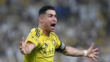 Soccer Football - Saudi Pro League - Al Nassr v Al Ahli - Al Awwal Park, Riyadh, Saudi Arabia - April 29, 2026 Al Nassr's Cristiano Ronaldo celebrates scoring their first goal REUTERS/Stringer