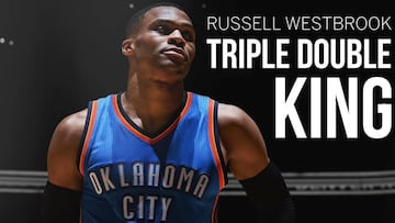 Russell Westbrook lleva 44 triples-dobles en 605 partidos de Regular Season.