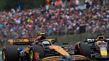 Mogyorod (Hungary), 20/07/2024.- McLaren driver Lando Norris of Britain in action during the qualifying session of the Formula One Hungarian Grand Prix at the Hungaroring circuit, in Mogyorod, near Budapest, 20 July 2024. (Fórmula Uno, Hungría, Reino Unido) EFE/EPA/Zsolt Czegledi HUNGARY OUT