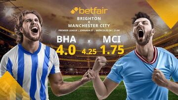 Brighton & Hove Albion vs. Manchester City: alineaciones, horario, TV, estadísticas y pronósticos Premier