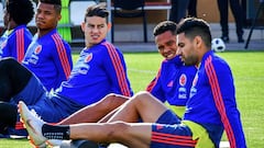 James y Falcao lideran la última práctica de Colombia en Kazán