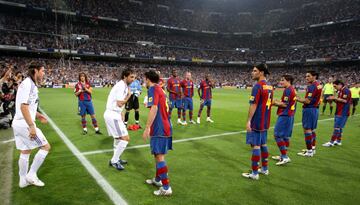 Pasillo del F¨²tbol Club Barcelona al Real Madrid tras proclamarse campe¨®n de Liga en al temporada 2007/08.