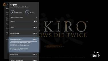 Estadísticas Sekiro: cuántos jugadores han completado el prólogo y todos los jefes