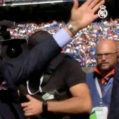 La ovación que el Bernabéu le dio a Herrerín en el homenaje que le hizo el Madrid en octubre