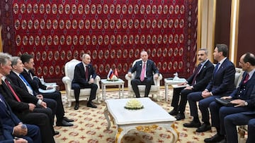 Erdogan y Putin reunidos en diciembre de 2025