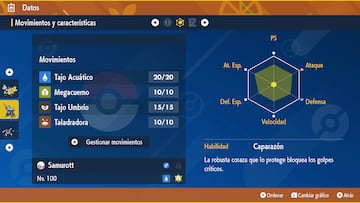 pokemon escarlata purpura teraincursion samurott teratipo bicho 7 estrellas