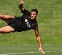 El alegre primer entrenamiento de Alexis Sánchez en el Inter