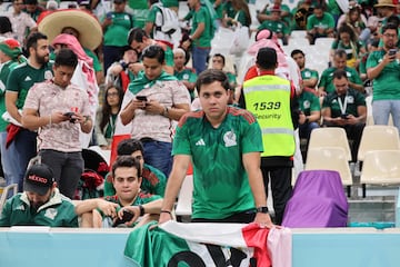Un fan mexicano durante un partido de la Copa del Mundo de Qatar.