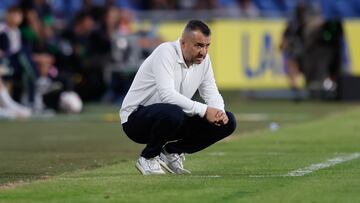 Diego Martínez durante el partido entre Las Palmas y Mallorca.