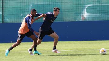 Entrenamiento de Osasuna en las instalaciones de Tajonar.