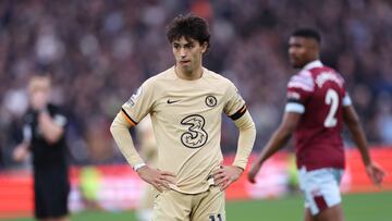 João Félix, jugador del Chelsea, durante un partido.