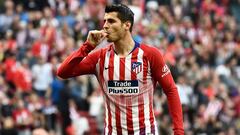 Morata celebra un gol con el Atl&eacute;tico. 