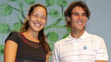 Ivanovic y Nadal, en el sorteo.