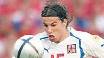 <b>EN RACHA</b>. Baros ha marcado en los últimos seis partidos de Chequia.