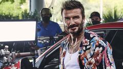 David Beckham grabando anuncio para Maserati. Imagen obtenida de Instagram (@maserati)