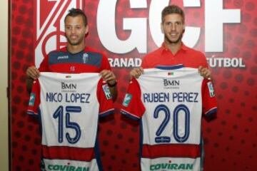 Presentación de los nuevos jugadores del Granada Nico López y Rubén Pérez.