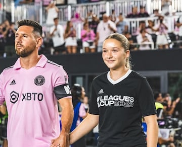 Hija de Beckham cumplió su sueño con Messi