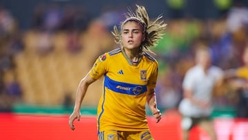 Natalia Villarreal of Tigres during the Quarterfinals second leg match between Tigres UANL and FC Juarez as part of the Torneo Clausura 2024 Liga MX Femenil at Universitario Stadium, on May 13, 2024 in Monterrey, Nuevo Leon, Mexico.