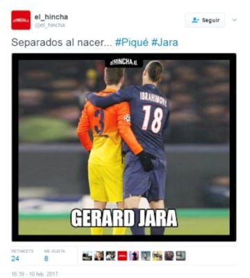 Los memes que se burlan de la comparación Jara-Piqué