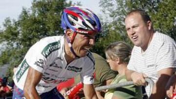 <b>MÁXIMO ESFUERZO. </b>Purito apura los últimos metros de la etapa para sacar ventaja a Nibali, castigadísimo en el último kilómetro.