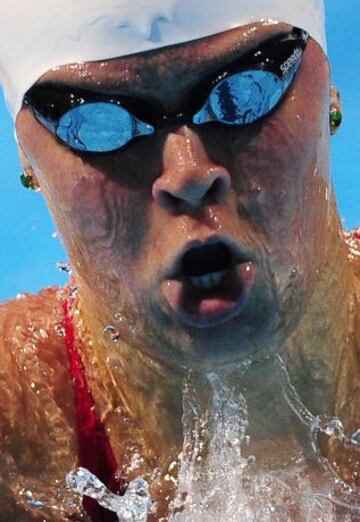 Elizabeth Beisel de Estados Unidos durante la prueba de 400m individuales femenino