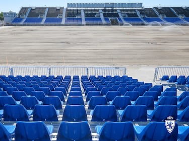 El Real Zaragoza jugará como local las dos próximas temporadas en un campo prefabricado de 20.103 asientos, que permitirá recortar notablemente los plazos de entrega de la Nueva Romareda.

