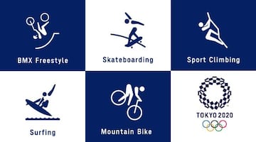 BMX Freestyle, Skateboarding, Sport Climbing, Surfing, Mountain Bike. Tokio 2020.