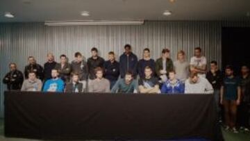Rueda de prensa de la plantilla del Bilbao Basket.