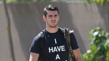 Morata. Acudió a Los Ángeles de San Rafael a decir adiós.