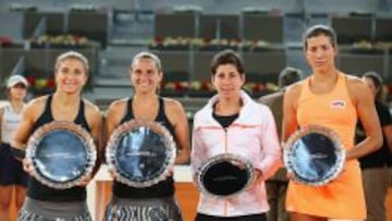 Errani y Vinci ganan la final de dobles a Su¨¢rez y Muguruza
