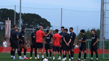 Entrenamiento del Sporting.