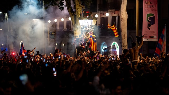 Siete detenidos en las celebraciones del título de Liga del Barça